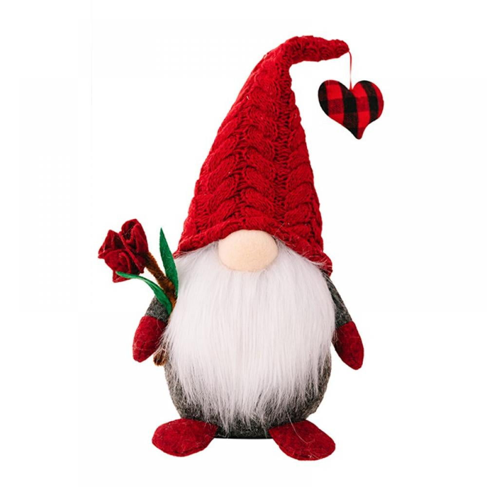 Xmarks Valentines Day Gnome Plush Mr and Mrs Scandinavian Tomte Elf
