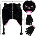 thumbnail image 3 of Addie & Tate Girls Winter Hat and Gloves Set, 4-7 Years, Toddler Beanie and Mittens, Baby Girl Hats and Mittens in Cat Design, 3 of 4