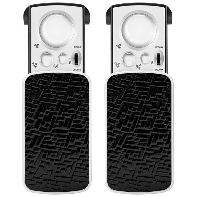 Lupa VIVOSUN, paquete de 2 unidades, 30 x, 60 x 90 x, lupa para ojos con luz LED