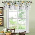 thumbnail image 4 of Valance Curtains for Windows,Daisy Flowers and Lavender Semi Sheer Curtain Valance,Green Herb Plants and Floral Window Valance Curtains,Rod Pocket Window Treatment for Kitchen Living Room 54"x18", 4 of 6