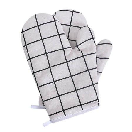 

XMMSWDLA Heat Resistant Silicone Oven Mitts with Cotton Lining - Non-Slip Flexible and Durable Kitchen Gloves for Cooking Baking Grilling and Microwaving Pair of 2