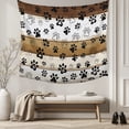 thumbnail image 5 of Brown Paw Print Large Tapestry for Bedroom Wall Hanging Tapestry,Vintage Farmhouse Country Wooden Grain Ceiling Backdrop Tapestries Poster Blanket Wall Decor for Teens Room Living Room 100" x 59", 5 of 8