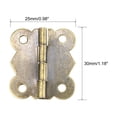 thumbnail image 3 of Unique Bargains 1.18' Antique Bronze Hinges Retro Hinge Replacement with Screws 15pcs, 3 of 6