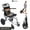 Black & Yellow, variant on Cixusio Wheelchair for Adults, Lightweight Foldable Transport Wheelchair with Handbrakes and 12in Shock-absorbing Pump, Travel Wheel Chair with 15.75in Wide Seat, Load Capacity of 175lbs