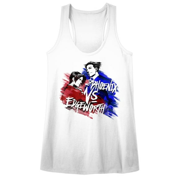 Ace Attorney Defense Trial Video Game Phoenix Vs Edgeworth Womens Tank Top Tee