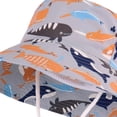 thumbnail image 4 of XUNKUSGA Baby Sun Hat Lightweight Wide Brim bucket hat UPF 50+ Toddler Beach Hat Casual Sun Protection summer hats with Adjustable Chin Strap,Gray,6-12M, 4 of 5
