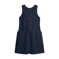 thumbnail image 5 of TaTaai Women's Spring Summer Solid Dress Round Neck Sleeveless Loose Fit Casual Tank Mini Dress for Daily Beach Home Vacation Wear Gift, 5 of 8