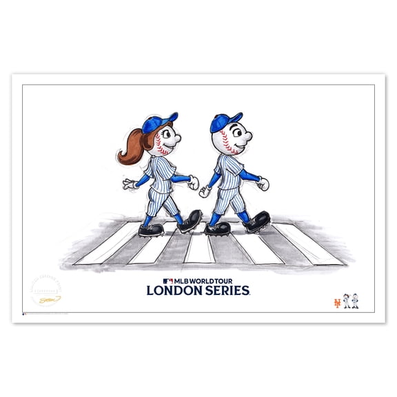 New York Mets 2024 London Series 24" x 36" Limited Edition Art Print