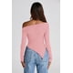thumbnail image 2 of Remera PRETTYGARDEN Y2K Asimétrica Rosa con Hombros Descubiertos S, 2 of 6
