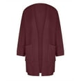 thumbnail image 4 of Ozmmyan Womens Cardigan Sweater Fall Winter Long Sleeve Solid Cardigan Autumn Casual Coat, 4 of 5