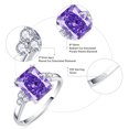 thumbnail image 5 of VAKKI 5.3ct Radiant Cut Women Engagement Ring 925 Sterling Silver White Gold Plated Amethyst Birthstone Simulated Diamond Ring Size 5-10, 5 of 5
