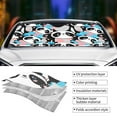 thumbnail image 4 of Kdxio Panda Cute Pink Hearts Print Front Windshield Sun Shade,Folding Auto Sunshade for Car Truck SUV-Medium, 4 of 7