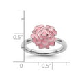 thumbnail image 3 of Sterling Silver Carnation Enamel Carnation Flower Ring, 3 of 5