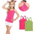 thumbnail image 7 of ZACPNCV 2 Pack Girls Tank Top Solid Sleeveless Undershirts Cami Scoop Neck Undershirts Soft Dance Tank Tops for Toddler Hot Pink 3-4 Years, 7 of 7