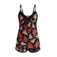 thumbnail image 3 of JIANJIA Womens Pajama Sets Christmas Tree Print Sexy Casual V Neck Spaghetti Strap Camisole With Shorts Sleepwear Homewear, 3 of 4