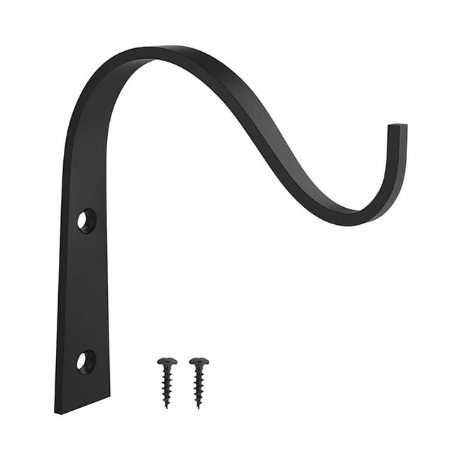 2pcs Wall Hook Iron Hanging Bracket Metal Storage Plant Basket Holder