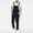 Navy, variant on Men's Washed Denim Bib Overalls Relaxed Fit Fashion Jean Jumpsuit with Muti Pockets and Adjustable Strap White