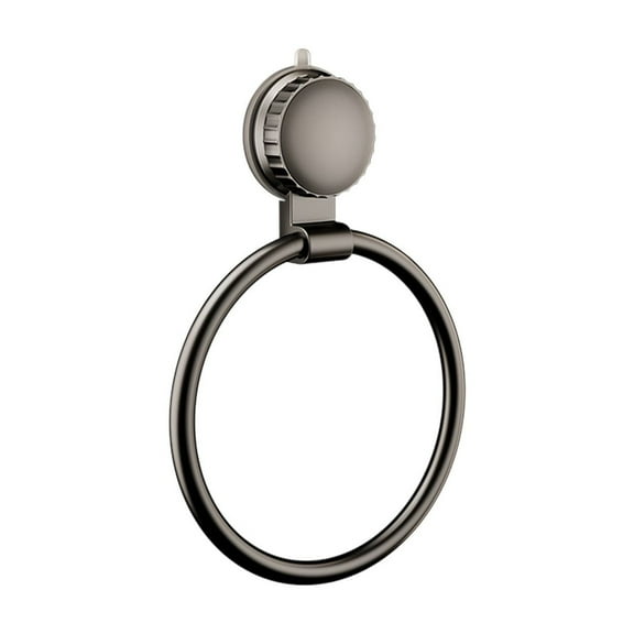 LanSuare Suction Cup Towel Ring, Aluminum Alloy No-Drill Holder, Bathroom Sink Wall Mounted Rack, Kitchen Organizer