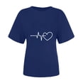 thumbnail image 4 of Diufon Hauts de la Saint-Valentin pour Femmes Tunique Décontractée à Manches Courtes Col Rond Chemisier Imprimé Graphique Mignon Tendance, 4 of 6