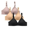 thumbnail image 1 of ManxiVoo Non Underwire Support Bra 3 Piece Set Plus Size Minimizer Anti Sag Comfort Fit for Daily Use L Size Black, 1 of 6