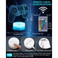 thumbnail image 3 of Game Controller Night Light for Kids, 3D Illusion Lamp, Crack Design Night Light with Remote Control, USB Cable Included, Room Decor Gifts for Boys and Girls, 3 of 5