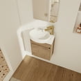 thumbnail image 4 of Soft-close bathroom vanity with sink, 16 inches, soft-close door hinges and handles, can be mounted to the wall, suitable for small bathrooms, 4 of 9
