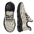 thumbnail image 1 of Zapatos de malla neutra transpirables de alta calidad con notas musicales vintage, zapatos suaves para exteriores personalizados., 1 of 6