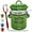 Green, variant on 46 OZ Bacon Grease Container with Strainer, Vintage Grease Container for Kitchen with Filter & Spatula, Bacon Grease Saver - Filtering Out Impurities, for Cooking Frying/Baking/Fat Storage Jar