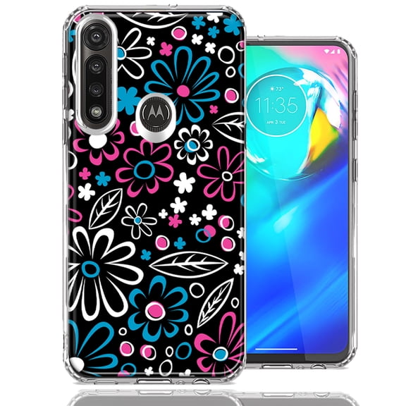 MUNDAZE For Motorola G Power Cute Daisies Design Double Layer Phone Case Cover