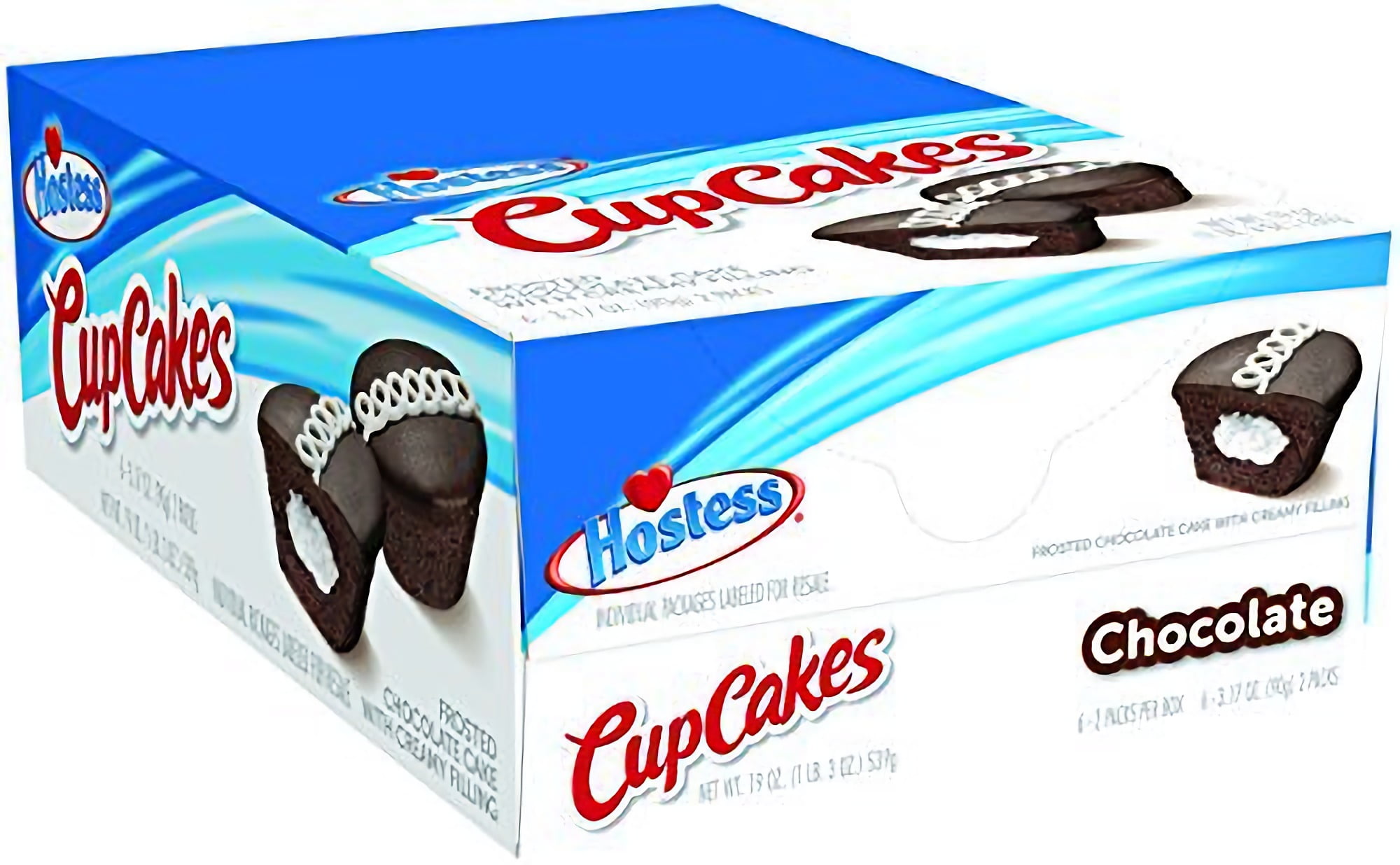 Hostess Cupcakes, Chocolate, 3.17 Ounce, 6 Count 2 Boxes