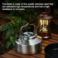 thumbnail image 2 of Outdoor Stainless Steel Kettle Locking Handle Camping Hung Pot Portable Coffee Pot Picnic Cooker 1L, 2 of 8