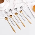 thumbnail image 4 of Cucharas de café Billuyoard de Acero inoxidable mango largo color Oro, 4 of 6