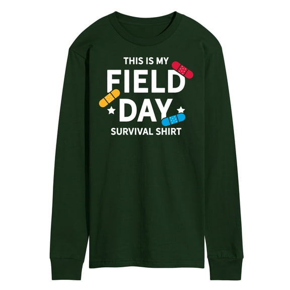 Instant Message - Field Day Survival Shirt - Men's Long Sleeve T-Shirt