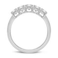 thumbnail image 3 of TimeLe$$ Classics 14K White Gold Round Lab Grown Diamond Ladies Five Stone Wedding Anniversary Stackable Ring Band - 0.50 CTTW (Ring Size: 7.5), 3 of 6