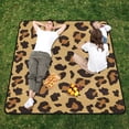 thumbnail image 5 of GZHJMY Leopard Print Large Picnic & Outdoor Beach Blanket, Waterproof Foldable Sandproof 3-Layer Picnic Mat for Camping,Hiking,Travel,Park,Concerts,78"X 78", 5 of 6