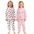 thumbnail image 3 of BenBen Kids Toddler Girl Pajamas Pj Set Long Sleeve Snug Fit Soft & Cozy Sleepwear Loungewear 2-Pack - Size 2Y to 10Y, 3 of 5