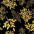 thumbnail image 2 of Lavoie, Tina 12x12 Black Ornate Wood Framed with Double Matting Museum Art Print Titled - Golden Leaves Pattern, 2 of 4