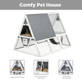 thumbnail image 6 of Backyard Weatherproof A-Frame Quail Cage with Galvanized Wire Mesh for 8 Quails, White, 6 of 8