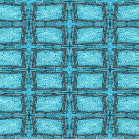 Ahgly Company Machine Washable Indoor Square Transitional Glacial Blue Ice Blue Area Rugs, 8' Square