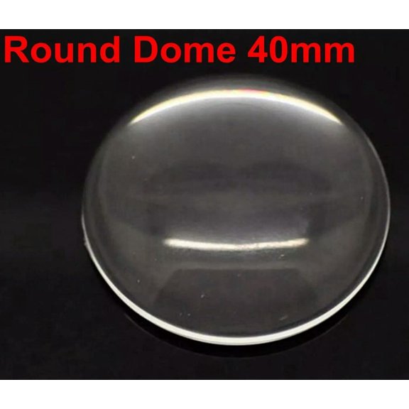 U8MO 4 Pcs Large Transparent Round Flatback Glass Cabochon Dome 40mm