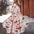 thumbnail image 1 of Weiqiqre Robe Femme Robe Bohème en Mousseline à Imprimé Floral Longue Robes de Soirée Grande Taille Mi-Mollet à Manches Courtes, 1 of 6