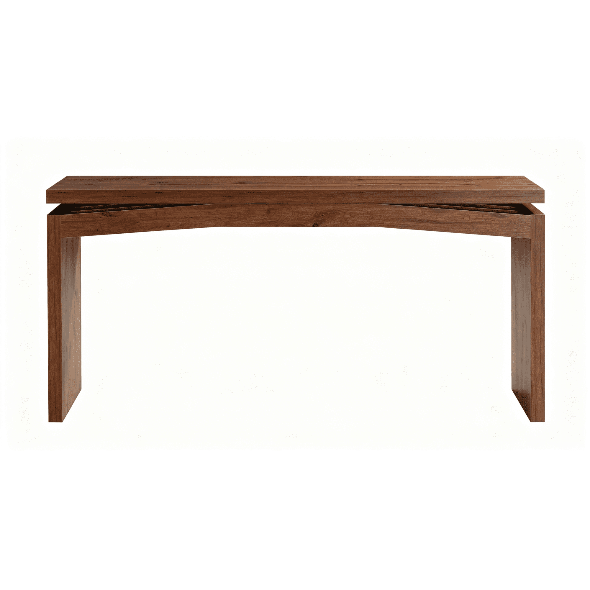 HOQBN Wood-Style Console Table, Sofa Back Side Table, 31" High Entryway Desk for Hallway, Living Room and Entrance Walnut