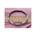 thumbnail image 3 of Silver Tone Twisted Braid Simple Thin Greek Inspired Bangle Bracelet, 3 of 4