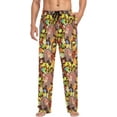 thumbnail image 4 of HPINK-T Maple Leaves Turkey Pajama Pants Mens Lounge Pants Lightweight Men Pajama Bottoms with Pockets Drawstring, 4 of 13