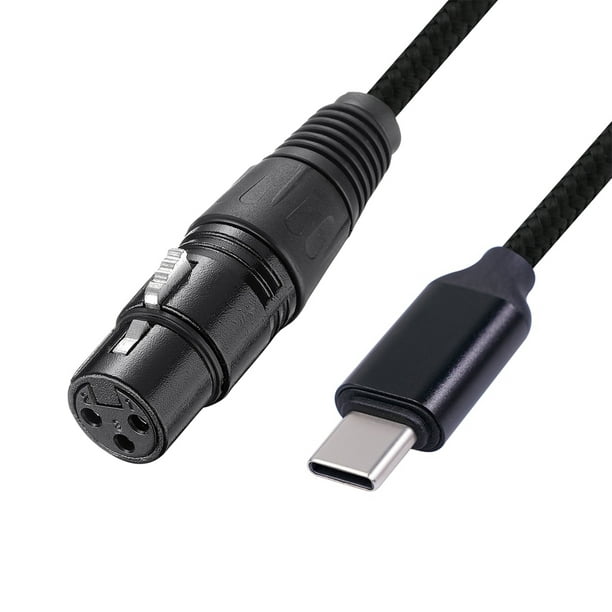 USB C to XLR Female Cable, USB C Microphone Cable Type C Male to XLR Female  Mic Link Studio Audio Cord (2M/6.6FT) 