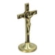 thumbnail image 5 of Cruz católica hecha a mano de aleación de zinc, crucifijo católico vertical de metal, cruz de pared con base extraíble, color cobre, 5 of 14
