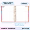 thumbnail image 4 of Blue Sky Livewell 2026 Daily and Monthly Planner Calendar, January 2026 - December 2026, 7" x 9", Flexible Laminated Cover, Heavy Duty Binding, Colorful Premium Paper, Storage Pocket, Stickers, Navy, 4 of 8