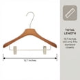 thumbnail image 6 of Unique Bargains 2 Pcs Wood Non-Slip Space Saving Hangers for Clothing Natural 15.7inch, 6 of 6