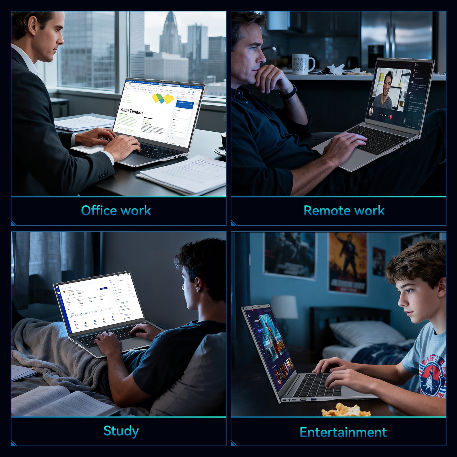15.6” Laptop,8GB RAM 256GB SSD,Windows 11 Pro,Intel Core i3(Up to 3.4GHz),Business NoteBook Computer,1920 x 1080 FHD 16:9 Display
