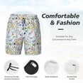 thumbnail image 3 of Daiia Beautiful wild flower forest Pattern Mens Swim Trunks Swim Shorts Quick Dry Swim Shorts with Mesh Lining Pockets-Medium, 3 of 6